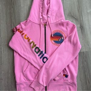 AVIATOR NATION HOODIE NEON PINK